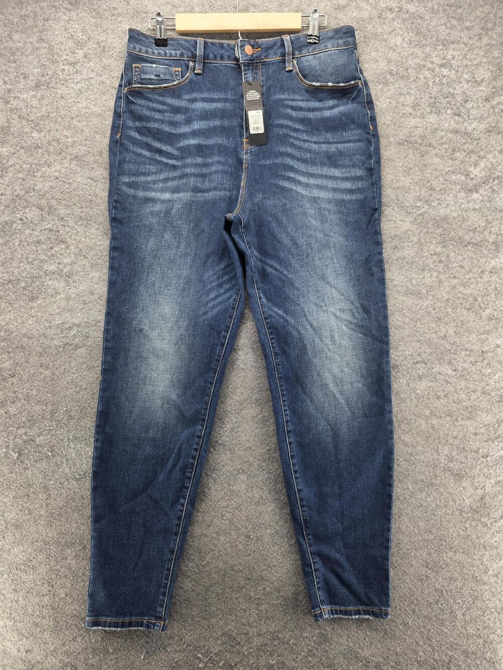 Fashion Nova Jeans Womens 15 Blue Skinny Stretch Dark Wash 28.5 Inseam